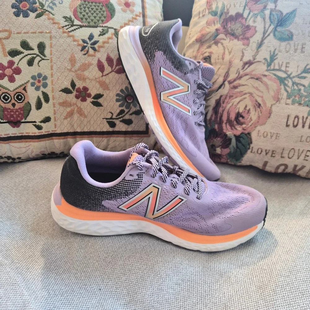 New Balance Fresh Foam 680 v7 Womens 8B Raw Amethyst Runningcore Sporty Chic